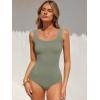 imageANRABESS Bodysuits for Women Summer Ribbed Knit Scoop Neck Sleeveless Sexy Slim Fitted Tank Tops 2026 Teen Girls Body SuitsSage Green