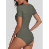imageANRABESS Bodysuits for Women V Neck Short Sleeve Body Suit Tops Slim Fit Ribbed Knit Soft Basic TShirts 2026 Summer OutfitsArmy Green