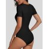 imageANRABESS Bodysuits for Women V Neck Short Sleeve Body Suit Tops Slim Fit Ribbed Knit Soft Basic TShirts 2026 Summer OutfitsBlack