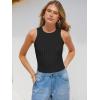 imageANRABESS High Neck Tank Tops for Women Sleeveless Shirts Summer 2026 Basic Soft Slim Fit Racerback Trendy Casual OutfitsBlack