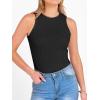 imageANRABESS High Neck Tank Tops for Women Sleeveless Shirts Summer 2026 Basic Soft Slim Fit Racerback Trendy Casual OutfitsBlack