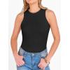 imageANRABESS High Neck Tank Tops for Women Sleeveless Shirts Summer 2026 Basic Soft Slim Fit Racerback Trendy Casual OutfitsBlack