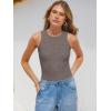 imageANRABESS High Neck Tank Tops for Women Sleeveless Shirts Summer 2026 Basic Soft Slim Fit Racerback Trendy Casual OutfitsDeep Coffee