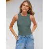 imageANRABESS High Neck Tank Tops for Women Sleeveless Shirts Summer 2026 Basic Soft Slim Fit Racerback Trendy Casual OutfitsGreen