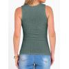 imageANRABESS High Neck Tank Tops for Women Sleeveless Shirts Summer 2026 Basic Soft Slim Fit Racerback Trendy Casual OutfitsGreen