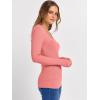imageANRABESS Long Sleeve Shirts for Women Square Neck Tops Ribbed Knit Slim Fit Basic Tee Going Out Fall Fashion ClothingCoral Pink