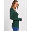 imageANRABESS Long Sleeve Shirts for Women Square Neck Tops Ribbed Knit Slim Fit Basic Tee Going Out Fall Fashion ClothingDeep Green