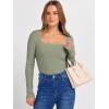 imageANRABESS Long Sleeve Shirts for Women Square Neck Tops Ribbed Knit Slim Fit Basic Tee Going Out Fall Fashion ClothingSage Green