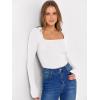 imageANRABESS Long Sleeve Shirts for Women Square Neck Tops Ribbed Knit Slim Fit Basic Tee Going Out Fall Fashion ClothingWhite