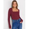 imageANRABESS Long Sleeve Shirts for Women Square Neck Tops Ribbed Knit Slim Fit Basic Tee Going Out Fall Fashion ClothingWine Red