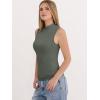 imageANRABESS Mock Neck Tank Tops for Women Ribbed Knit Sleeveless Top Slim Fit 2026 Summer Casual Basic Layer ShirtsArmy Green