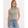 imageANRABESS Mock Neck Tank Tops for Women Ribbed Knit Sleeveless Top Slim Fit 2026 Summer Casual Basic Layer ShirtsBeige
