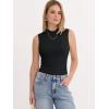 imageANRABESS Mock Neck Tank Tops for Women Ribbed Knit Sleeveless Top Slim Fit 2026 Summer Casual Basic Layer ShirtsBlack