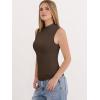 imageANRABESS Mock Neck Tank Tops for Women Ribbed Knit Sleeveless Top Slim Fit 2026 Summer Casual Basic Layer ShirtsCoffee