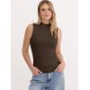 imageANRABESS Mock Neck Tank Tops for Women Ribbed Knit Sleeveless Top Slim Fit 2026 Summer Casual Basic Layer ShirtsCoffee