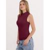 imageANRABESS Mock Neck Tank Tops for Women Ribbed Knit Sleeveless Top Slim Fit 2026 Summer Casual Basic Layer ShirtsDeep Red