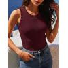 imageANRABESS Ribbed Tank Tops for Women Crew Neck Ruffle Sweater Vest Cute Sleeveless Shirts 2026 Summer Business Casual OutfitsDeep Red