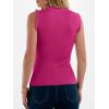 imageANRABESS Ribbed Tank Tops for Women Crew Neck Ruffle Sweater Vest Cute Sleeveless Shirts 2026 Summer Business Casual OutfitsHot Pink