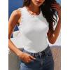 imageANRABESS Ribbed Tank Tops for Women Crew Neck Ruffle Sweater Vest Cute Sleeveless Shirts 2026 Summer Business Casual OutfitsWhite