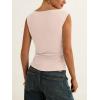 imageANRABESS Tank Tops for Women 2026 Summer Going Out Crop Top Sleeveless Boat Neck Rib Tight Ruched Tee Shirts Vacation ClothesLight Pink