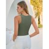 imageANRABESS Tank Tops for Women Sleeveless Henley High Neck Summer Casual Ribbed Slim Shirts Racerback Beach Vacation ClothesArmy Green