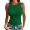 imageANRABESS Tank Tops for Women Sleeveless Henley High Neck Summer Casual Ribbed Slim Shirts Racerback Beach Vacation ClothesGreen