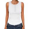 imageANRABESS Tank Tops for Women Sleeveless Henley High Neck Summer Casual Ribbed Slim Shirts Racerback Beach Vacation ClothesWhite