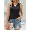 imageANRABESS Tank Tops for Women Summer V Neck Sleeveless Basic Tee Casual Loose Fit Shirts 2026 Spring Beach Vacation ClothesBlack