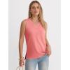 imageANRABESS Tank Tops for Women Summer V Neck Sleeveless Basic Tee Casual Loose Fit Shirts 2026 Spring Beach Vacation ClothesCoral