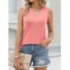 imageANRABESS Tank Tops for Women Summer V Neck Sleeveless Basic Tee Casual Loose Fit Shirts 2026 Spring Beach Vacation ClothesCoral