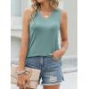 imageANRABESS Tank Tops for Women Summer V Neck Sleeveless Basic Tee Casual Loose Fit Shirts 2026 Spring Beach Vacation ClothesGray Green