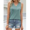 imageANRABESS Tank Tops for Women Summer V Neck Sleeveless Basic Tee Casual Loose Fit Shirts 2026 Spring Beach Vacation ClothesGray Green