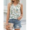 imageANRABESS Tank Tops for Women Summer V Neck Sleeveless Basic Tee Casual Loose Fit Shirts 2026 Spring Beach Vacation ClothesMulticolored Leaf Pattern