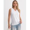 imageANRABESS Tank Tops for Women Summer V Neck Sleeveless Basic Tee Casual Loose Fit Shirts 2026 Spring Beach Vacation ClothesWhite