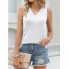 imageANRABESS Tank Tops for Women Summer V Neck Sleeveless Basic Tee Casual Loose Fit Shirts 2026 Spring Beach Vacation ClothesWhite