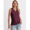 imageANRABESS Tank Tops for Women Summer V Neck Sleeveless Basic Tee Casual Loose Fit Shirts 2026 Spring Beach Vacation ClothesWine Red