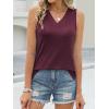 imageANRABESS Tank Tops for Women Summer V Neck Sleeveless Basic Tee Casual Loose Fit Shirts 2026 Spring Beach Vacation ClothesWine Red
