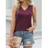 imageANRABESS Tank Tops for Women Summer V Neck Sleeveless Basic Tee Casual Loose Fit Shirts 2026 Spring Beach Vacation ClothesWine Red