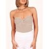 imageANRABESS Tube Top for Women Summer Strapless Bandeau Knit Twist Knot Corset Crop Basic Tank Tops 2026 Vacation Beach ClothesApricot