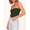 imageANRABESS Tube Top for Women Summer Strapless Bandeau Knit Twist Knot Corset Crop Basic Tank Tops 2026 Vacation Beach ClothesArmy Green