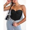 imageANRABESS Tube Top for Women Summer Strapless Bandeau Knit Twist Knot Corset Crop Basic Tank Tops 2026 Vacation Beach ClothesBlack