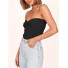 imageANRABESS Tube Top for Women Summer Strapless Bandeau Knit Twist Knot Corset Crop Basic Tank Tops 2026 Vacation Beach ClothesBlack