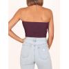 imageANRABESS Tube Top for Women Summer Strapless Bandeau Knit Twist Knot Corset Crop Basic Tank Tops 2026 Vacation Beach ClothesBurgundy