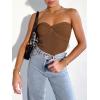 imageANRABESS Tube Top for Women Summer Strapless Bandeau Knit Twist Knot Corset Crop Basic Tank Tops 2026 Vacation Beach ClothesCaramel
