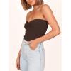 imageANRABESS Tube Top for Women Summer Strapless Bandeau Knit Twist Knot Corset Crop Basic Tank Tops 2026 Vacation Beach ClothesCoffee