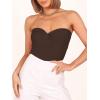 imageANRABESS Tube Top for Women Summer Strapless Bandeau Knit Twist Knot Corset Crop Basic Tank Tops 2026 Vacation Beach ClothesCoffee