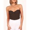 imageANRABESS Tube Top for Women Summer Strapless Bandeau Knit Twist Knot Corset Crop Basic Tank Tops 2026 Vacation Beach ClothesCoffee