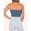imageANRABESS Tube Top for Women Summer Strapless Bandeau Knit Twist Knot Corset Crop Basic Tank Tops 2026 Vacation Beach ClothesDeep Blue