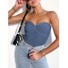 imageANRABESS Tube Top for Women Summer Strapless Bandeau Knit Twist Knot Corset Crop Basic Tank Tops 2026 Vacation Beach ClothesDeep Blue
