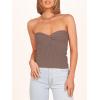 imageANRABESS Tube Top for Women Summer Strapless Bandeau Knit Twist Knot Corset Crop Basic Tank Tops 2026 Vacation Beach ClothesDeep Khaki